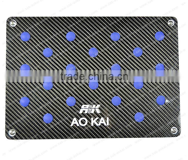 Real Carbon Fiber Car Floor Carpet Pedal Mat Pedal