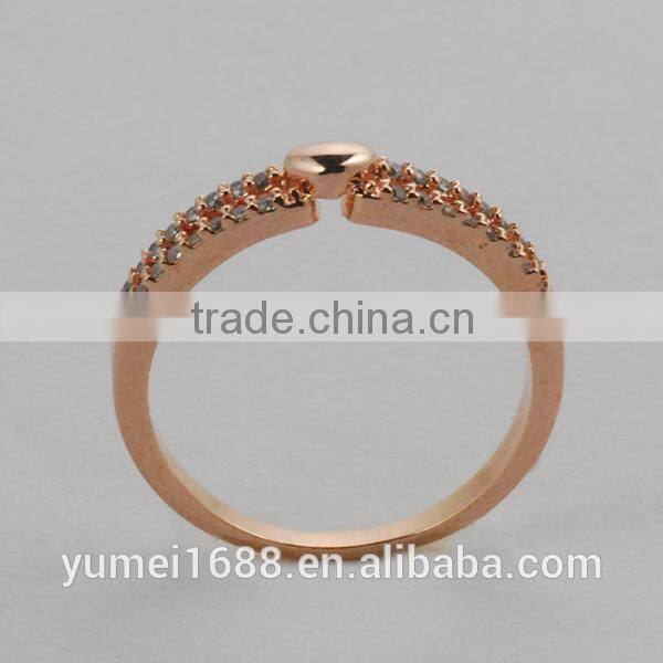 HOT SELLING!!! Newest Style Crystal gold ring designs for girls