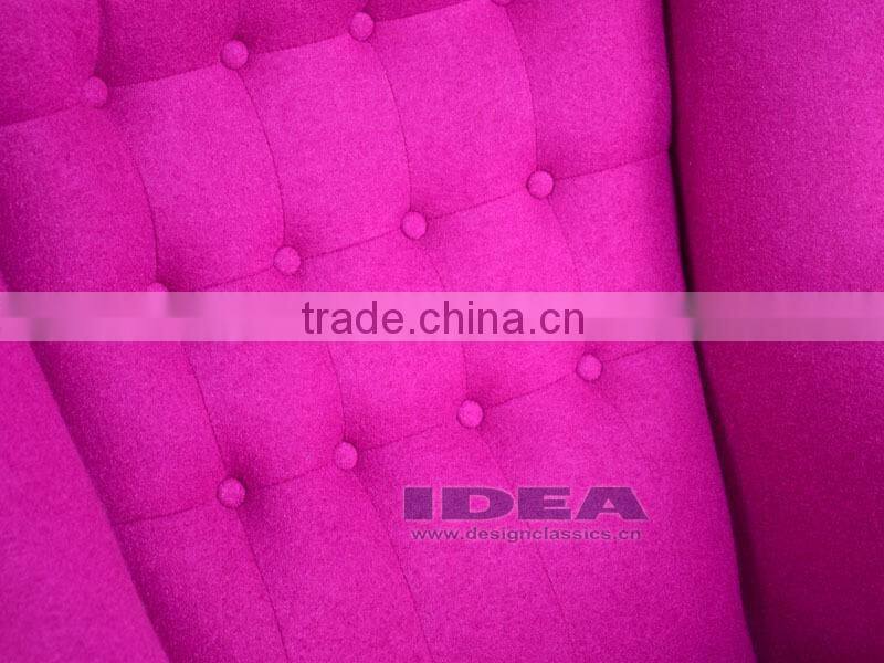 Replica Hans J Wegner Papa Bear Chair - Pink Fabric