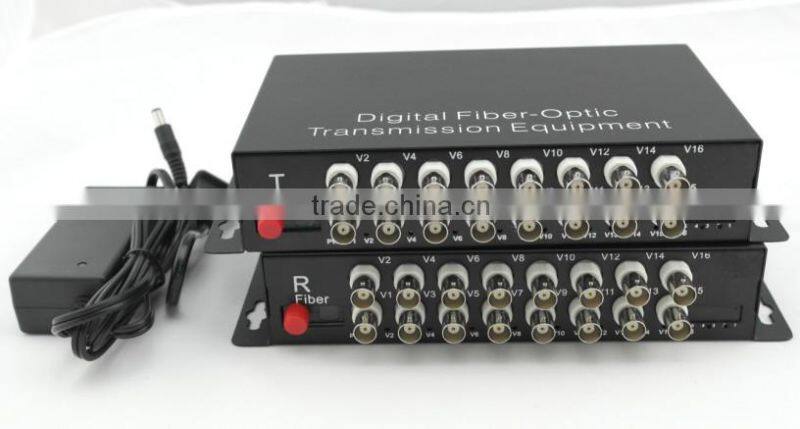 16Ch fiber optic CCTV Video Transceiver