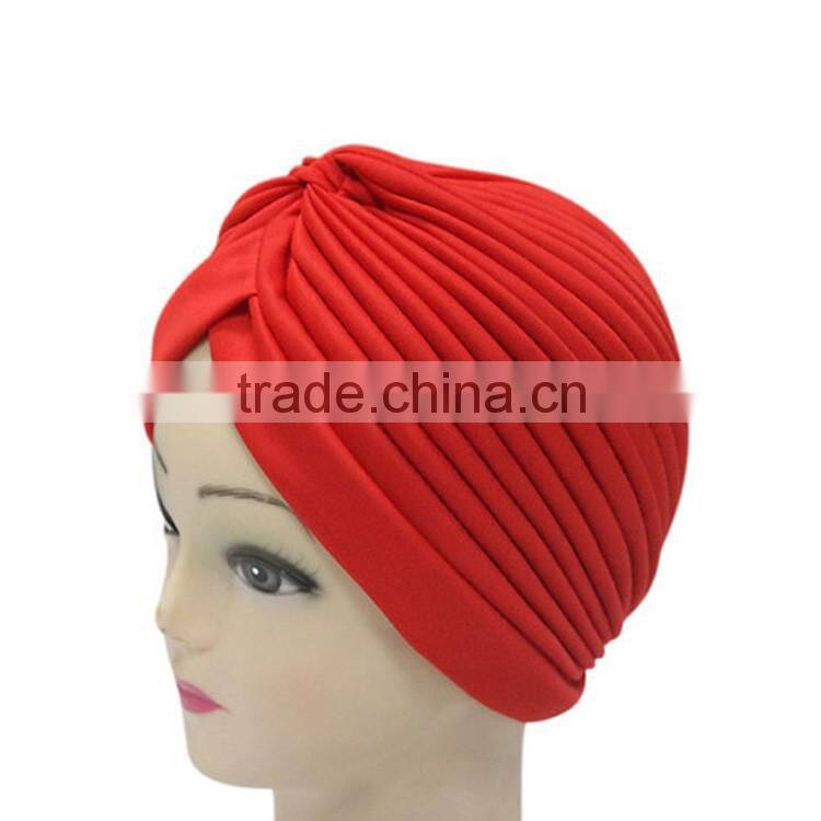 2016 new fashion style Hot Women Knit hijab tube turban headband , polyester caps