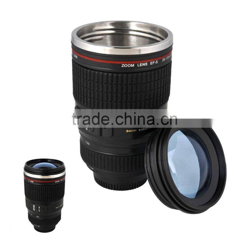 stainless Steel Liner Camera Lens Cup Mug EFS 28-135mm F4 Filter for Coffee Milk Water