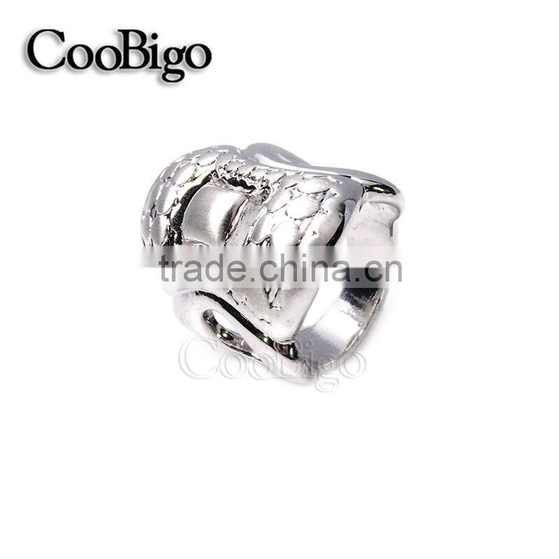 Fashion Jewelry Zinc Alloy Rhodium Ring Unisex Men Women Party Show Gift Dresses Apparel Promotion Accessories