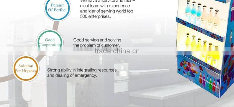 Pop Retail 3 Layer Book Cardboard Display Stand For Book Stores