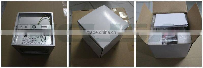 Alibaba express china 2x3w outdoor & exterior wall led light /wall light led/wall pack /wall cube outdoor manufacturers china
