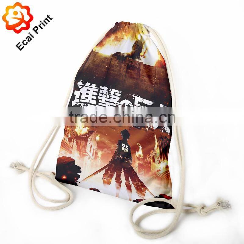 2016 high quality custom printed cinch backpack bag
