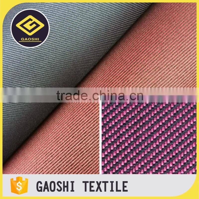 Wholesale low price high quality 100 polyester PVC coated two tone twill fabric for bag and luggage