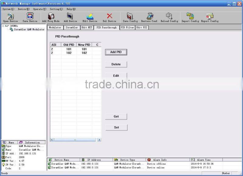 SC-3102 Scrambler Modulator (ASI in and DVB-C RF out)