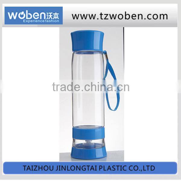 clear plastic tea bottle with handle and Stainless steel filter
