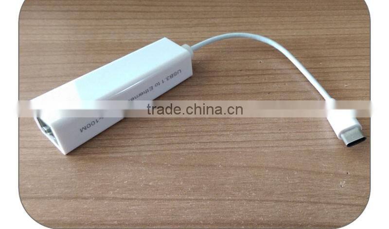 AX88172A USB3.1 100Mbps Ethernet adapter in white