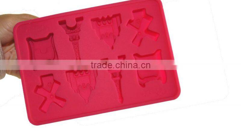 OEM/ODM house shape silicone ice cube tray mold chocolate container