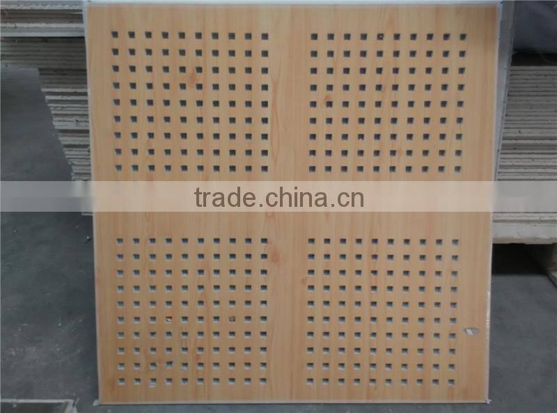 round cross hole perforated gypsum ceiling tiles from linyi