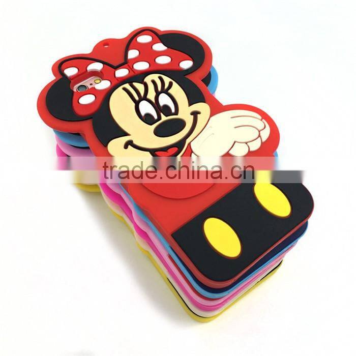 Minnie mouse shape silicone phone case for huawei,3D cover silicone phone case for huawei,cheap silicone phone case for huawei