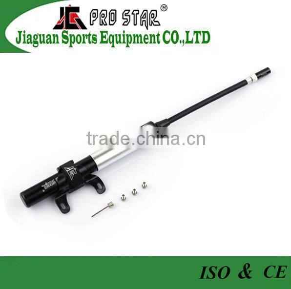 aluminum bicycle high pressure mini pump with gauge and hose