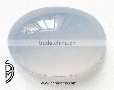 Blue Chalcedony 6x8 mm Smooth Plain Oval Wholesale Gemstone manufacturer Blue Chalcedony