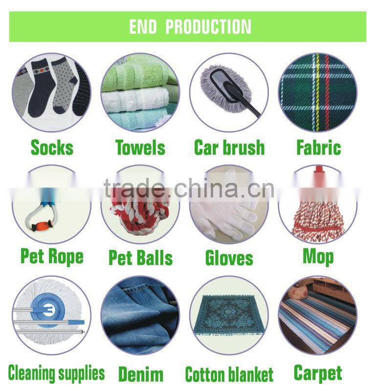 Open end recycled cotton carded yarn for pet toys