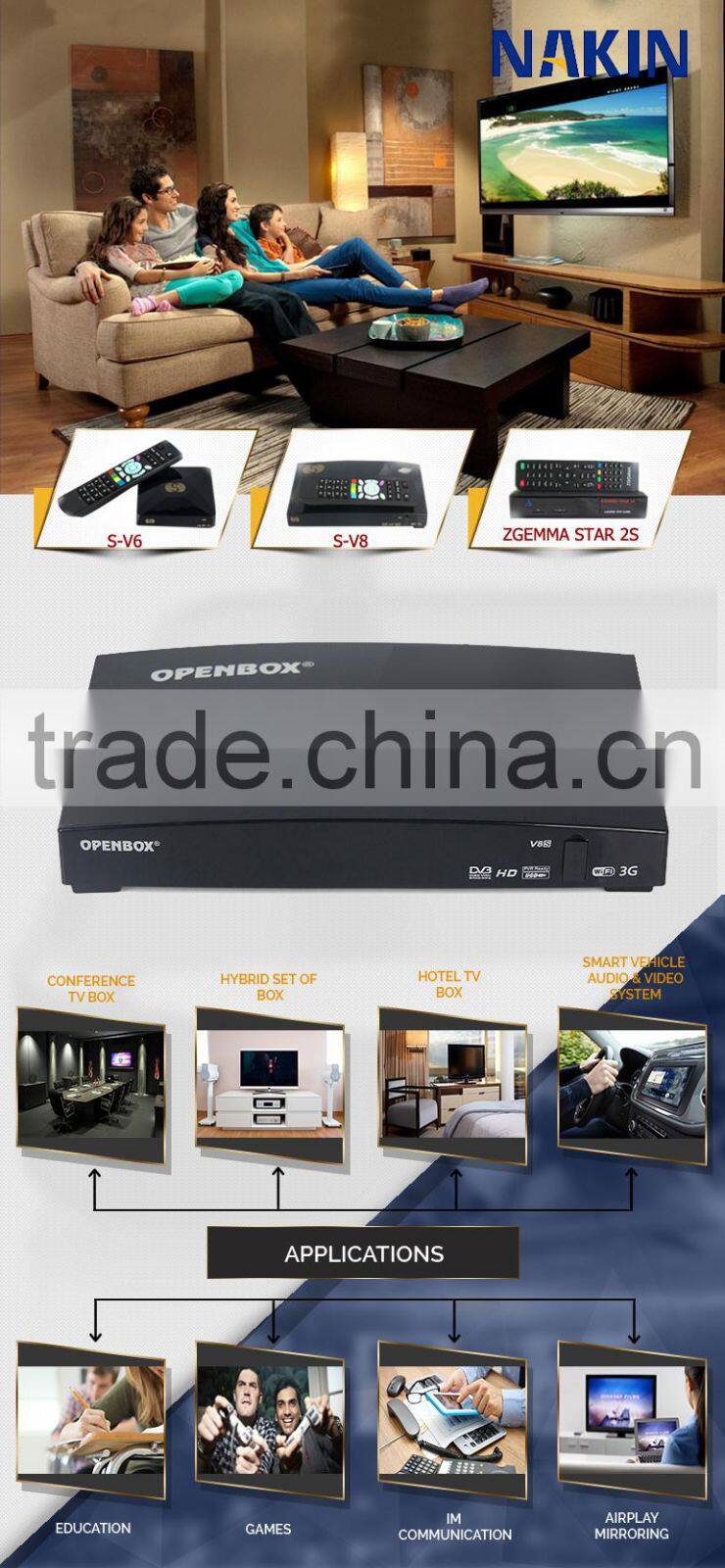 Genuine Openbox V8S best satellite receiver 2016 wholesale uk