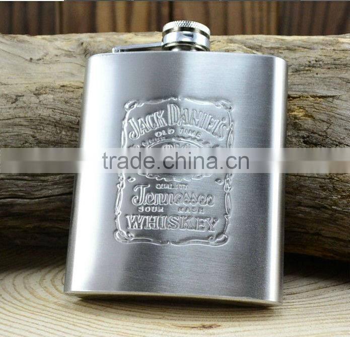 7oz stainless steel engraved hip flask metal flask engraving