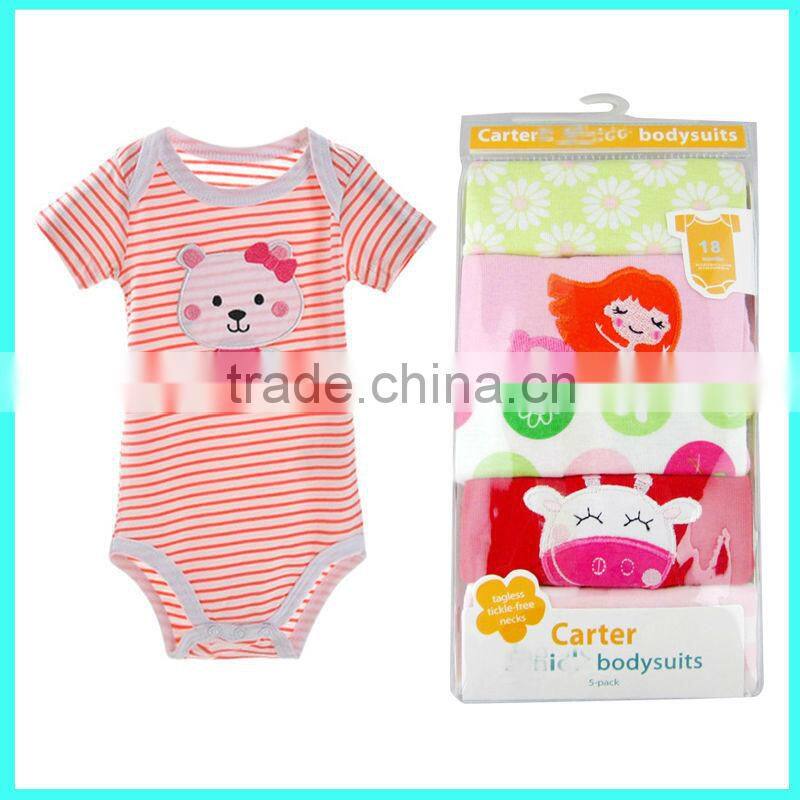 Wholesale 5 pack carter bodysuit adorable baby clothes, rompers baby girl and boy