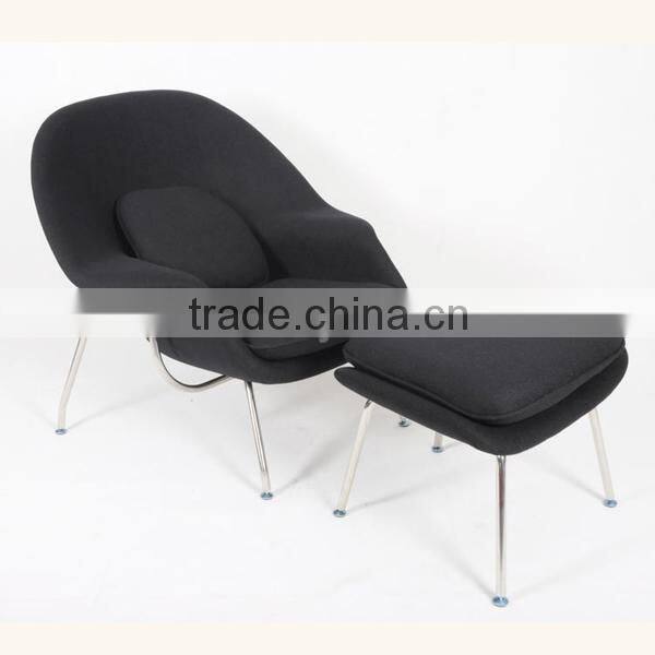 Furniture factory wholesale fiberglass lounge womb leisure chair with cushion cashmere Womb Chair