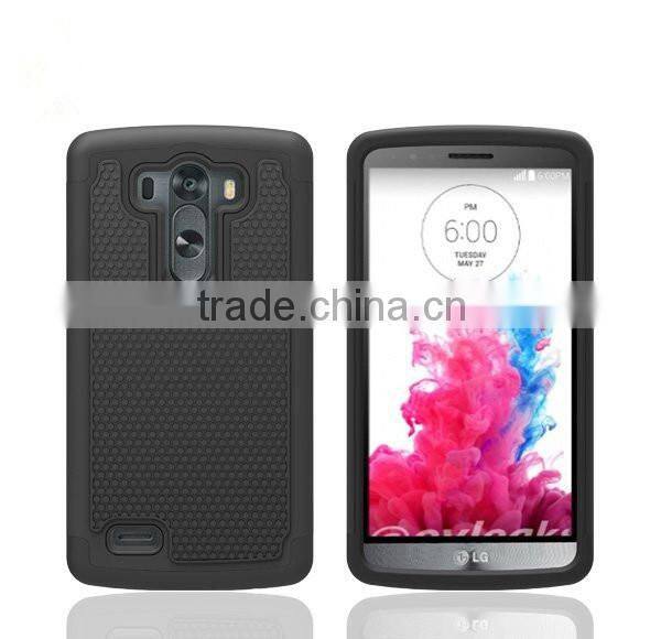 Heavy duty shockproof phone combo hybrid case for lg g3