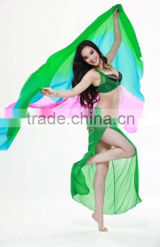 Belly Dance Silk Fan Veil, New Sexy Belly Dance Silk Veil, Performance Fancy Silk Veil (SJ018)