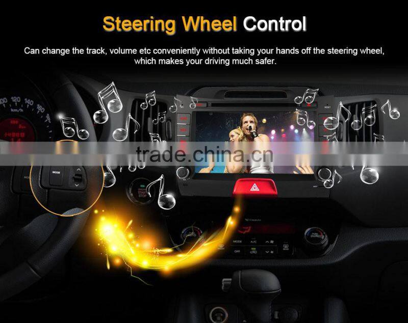Android 4.4 1G Ram 16G Rom quad core Ownice C300 car stereo GPS for Kia Sportage R with wifi GPS NAVI DAB