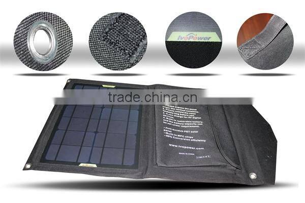 15W OEM foldable solar phone charger , solar battery charger