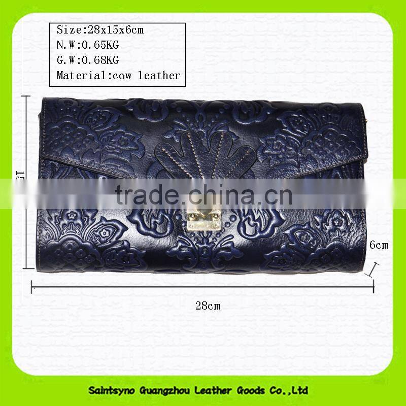 15625 Promotion cheap designer business cow leather rfid men wallet with embossing