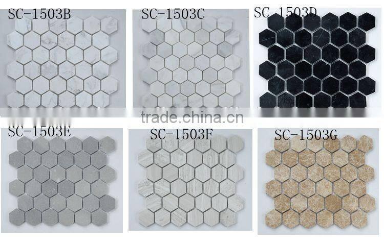 New Products 2016 Carrara white Marble Mosaic Tile With Low Price