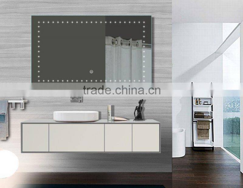 UL standard fogless shower mirror ,shaving mirror for bathroom ,backlit mirror with led lights