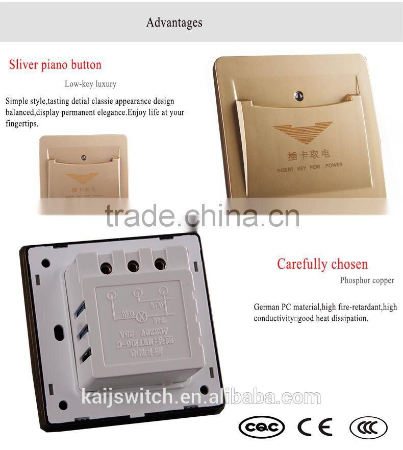 Hotel room key card hotel energy saving device