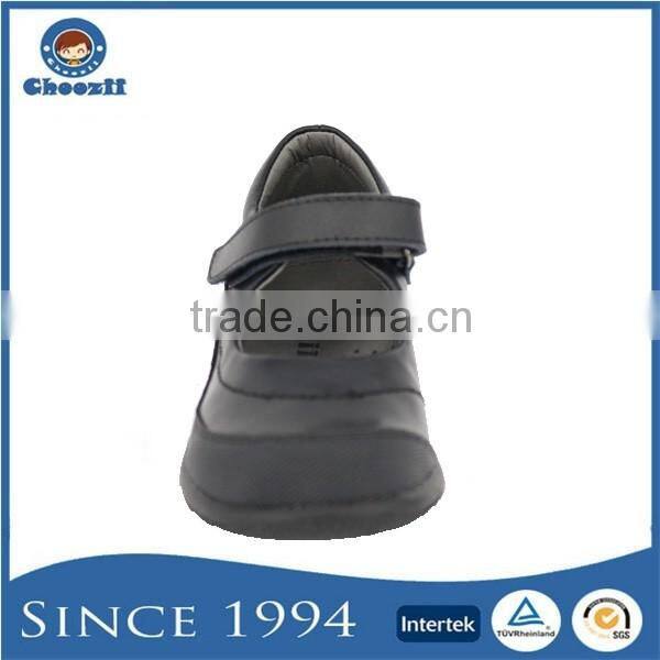 2016 Popular Black Buckle Mary Jane Kids School Shoes