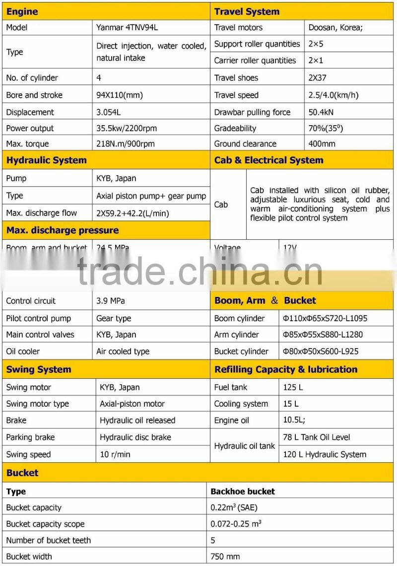 6 Ton China Made Brand New Small Excavator with Steel Crawler, CE / ISO Certificate, CT65-8A , CT65-8B