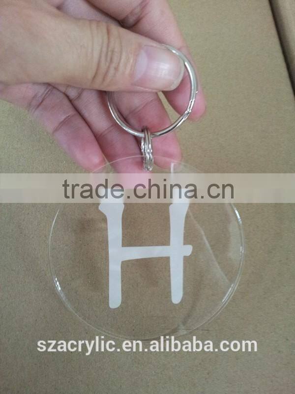 Acrylic Key ring with Laser Letter,Acrylic key chain with laser letter