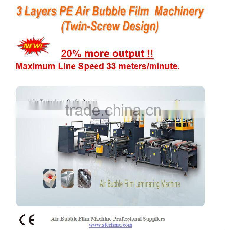 3 layers air bubble film machinery for swimming pool film