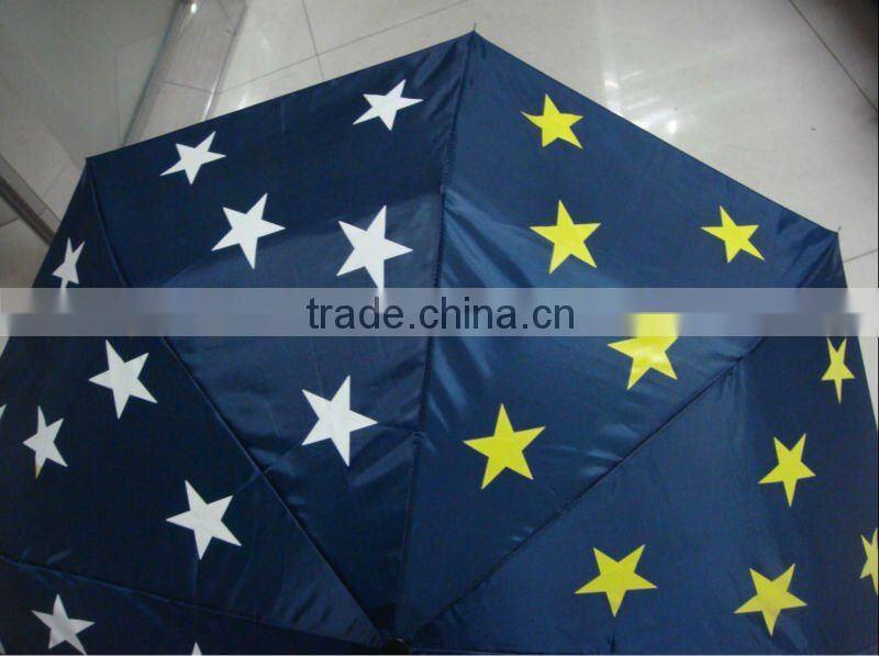 F01B solid color cute 3 folding color changing umbrella