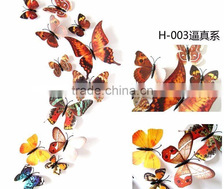 Best price all kinds PVC wall stickers butterfly 3d butterfly wall sticker For Sales