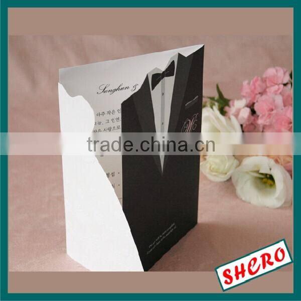 Newest Cheap Bride And Groom Wedding Invitation Card