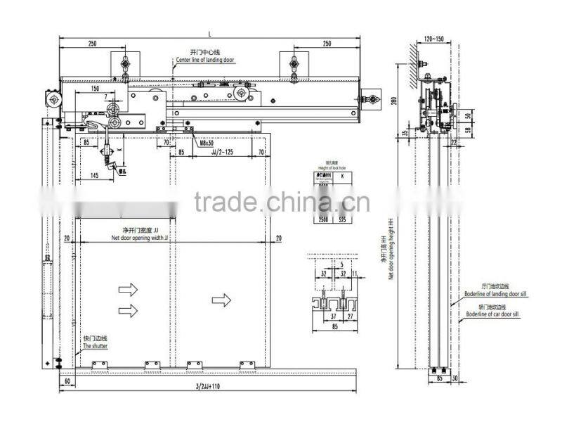 Lift Different Lock Automatic Concealed Elevator Heavy Duty Door Closer