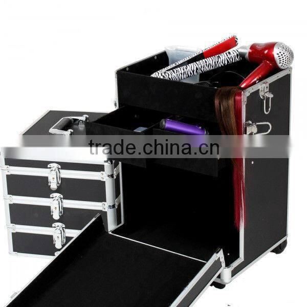 4 in 1 professional rolling alu makeup case for artist