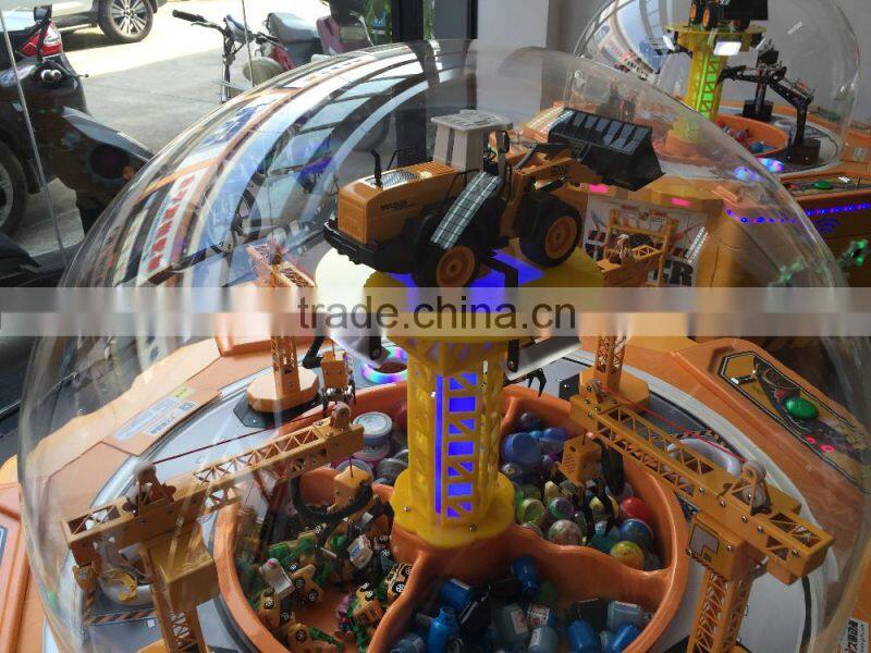 Family excavator game machine Family games attractive excavator grab prize vending machine coin pusher game machine