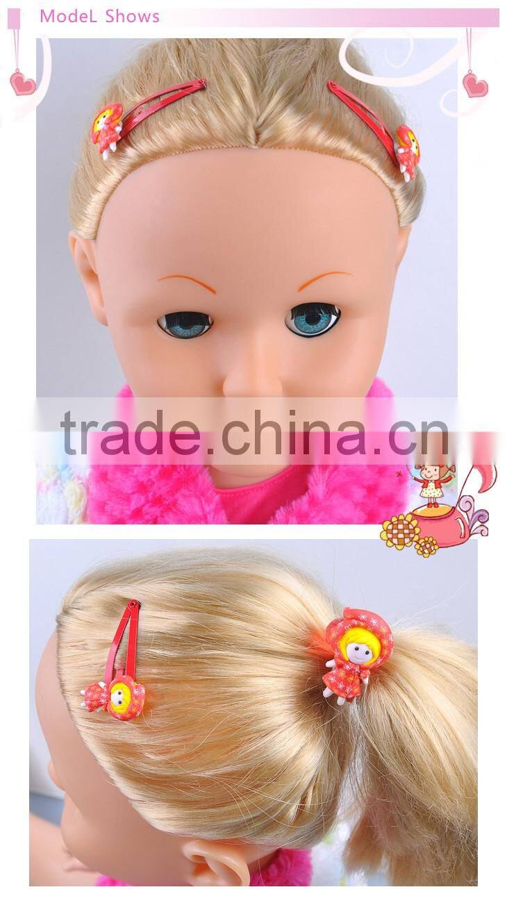 Ploymer style clay fancy hair clips for kids