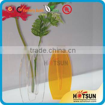 small high transparent square glass vase