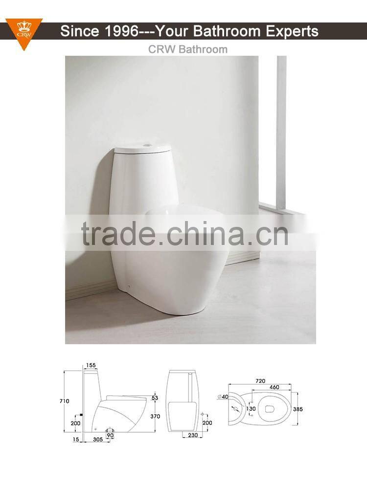 CRW Bathroom Dual Flushing Ceramic Toilet