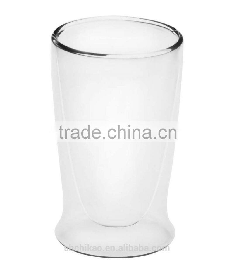 Double layer glass cup