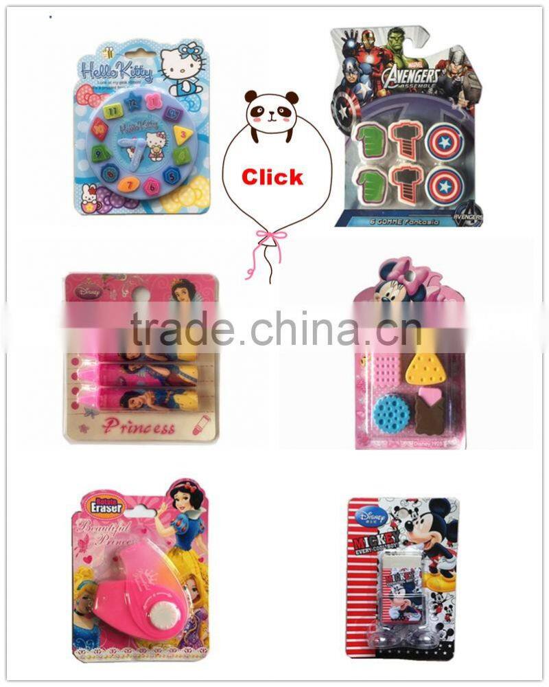 school supplies printed kids eraser
