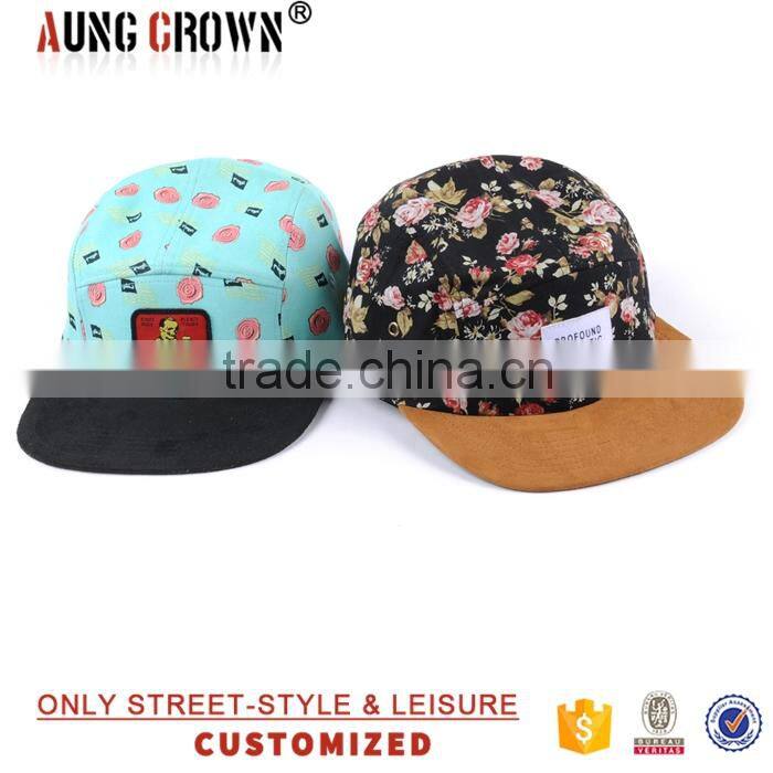 floral custom 5 panel wholesale camper hat
