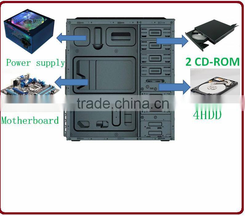 DN-V series v6 colorful atx computer case/red pink blue tower computer case