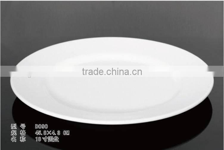 china facotry wholesale melamine plastic gold silver round 18'' wedding wholesale charger bumper plates with declare OEM